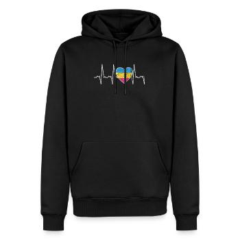 Pansexual Nonbinary LGBTQ Color Flag Unterstützung - Männer Premium Bio Hoodie - Schwarz - Vorne - Nico (187cm)