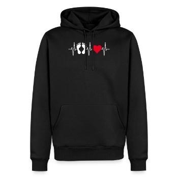 Soins des pieds pédicure podiatre nail salon cadeau - Sweat à capuche Premium bio Homme - noir - Devant - Nico (187cm)