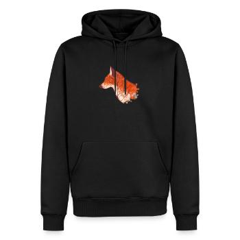 Natur Fox Naturliebhaber Geschenk - Männer Premium Bio Hoodie - Schwarz - Vorne - Nico (187cm)