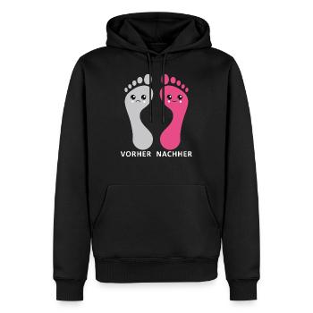 Fußpflege Pediküre Podologe Nagelstudio Geschenk - Männer Premium Bio Hoodie - Schwarz - Vorne - Nico (187cm)