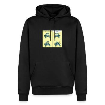 Pat sur le dos Motivé et inspiré Ge - Sweat à capuche Premium bio Homme - noir - Devant - Nico (187cm)