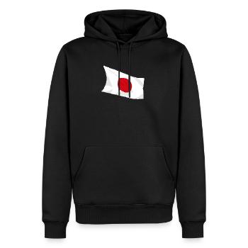 Drapeau du Japon 8 bits Drapeau japonais Retro Gamer - Sweat à capuche Premium bio Homme - noir - Devant - Nico (187cm)