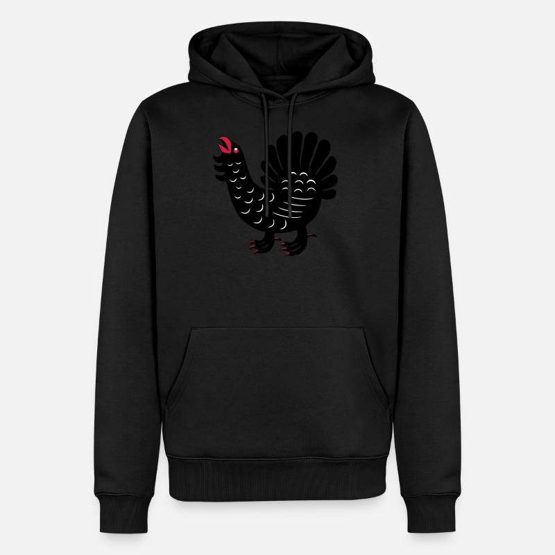 milieu-Finlande - Sweat à capuche Premium bio Homme - noir
