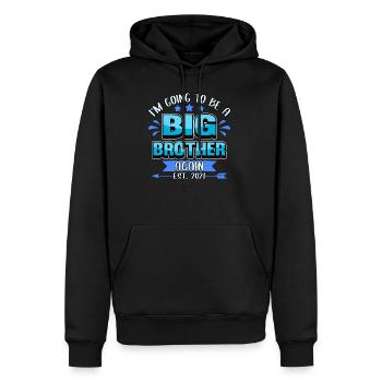 Großer Bruder 2021 Lustig Schwangerschaft Geschenk - Männer Premium Bio Hoodie - Schwarz - Vorne - Nico (187cm)
