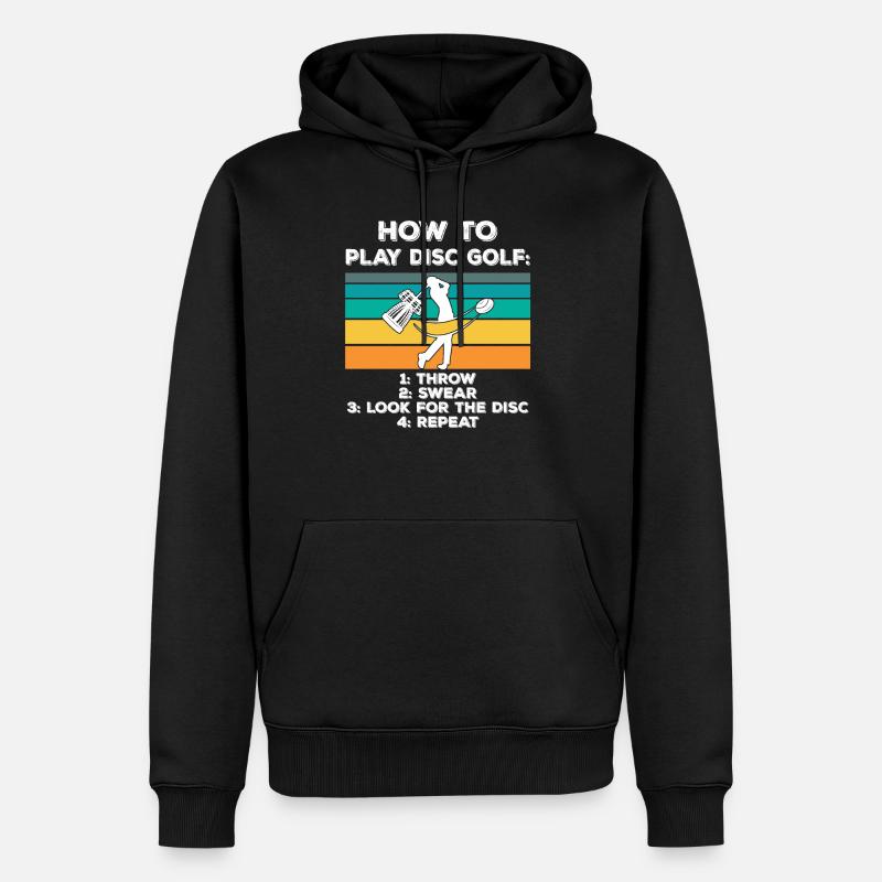 Disc-Golf Discgolf-Geschenkidee - Männer Premium Bio Hoodie - Schwarz