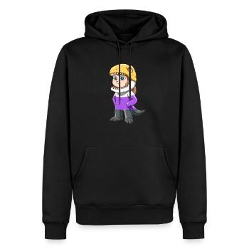 T-Rex Nonbinary und Genderqueer Geschenk - Männer Premium Bio Hoodie - Schwarz - Vorne - Nico (187cm)