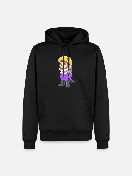 T-Rex Nonbinary and Genderqueer Gift - Men’s Premium Organic Hoodie - black