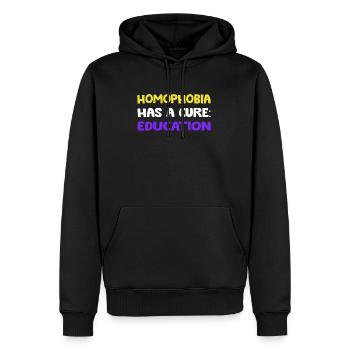 Lustiges Nonbinary und Genderqueer Geschenk - Männer Premium Bio Hoodie - Schwarz - Vorne - Nico (187cm)