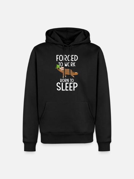 Sloth sloth lazy gift - Men’s Premium Organic Hoodie - black