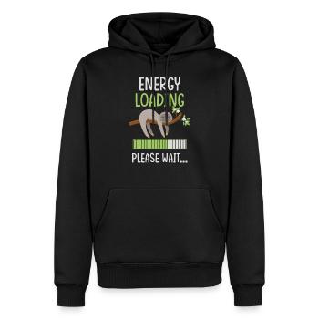 Faultier Faultiere faul Geschenk - Männer Premium Bio Hoodie - Schwarz - Vorne - Nico (187cm)