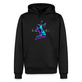Cadeau de passe-temps de sport de raquette de volant de badminton - Sweat à capuche Premium bio Homme - noir - Devant - Nico (187cm)