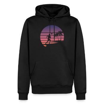 Beach Soccer Strand Fußball Sport Geschenk - Männer Premium Bio Hoodie - Schwarz - Vorne - Nico (187cm)