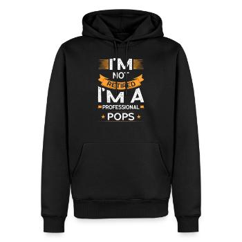 Pops Retirement Pop Pop Gift - Sweat à capuche Premium bio Homme - noir - Devant - Nico (187cm)