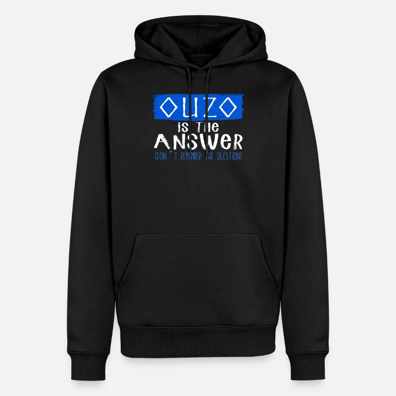 Ouzo est la réponse - Sweat à capuche Premium bio Homme - noir