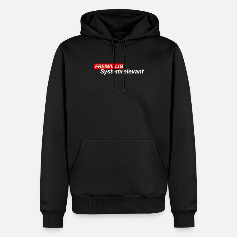 Freiwillig Systemrelevant - Männer Premium Bio Hoodie - Schwarz