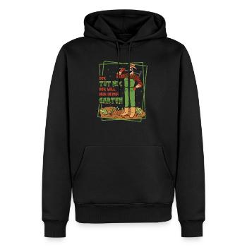 Garten Gärtnerin Gartenarbei Pflanzen Geschenk - Männer Premium Bio Hoodie - Schwarz - Vorne - Nico (187cm)
