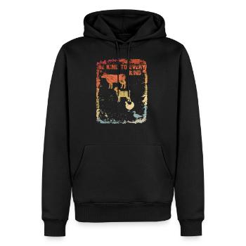 Veganer Vegetarier - Be Kind To Every Kind Geschen - Männer Premium Bio Hoodie - Schwarz - Vorne - Nico (187cm)