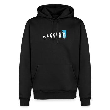 Evolutionsmaler Malerei - Männer Premium Bio Hoodie - Schwarz - Vorne - Nico (187cm)