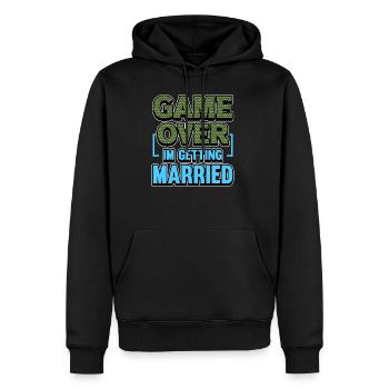 Enterrement de vie de garçon Mariée Célibataire - Sweat à capuche Premium bio Homme - noir - Devant - Nico (187cm)