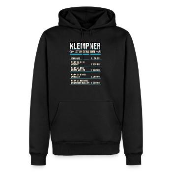 Klempner Handwerker Installateur Spruch Geschenk - Männer Premium Bio Hoodie - Schwarz - Vorne - Nico (187cm)