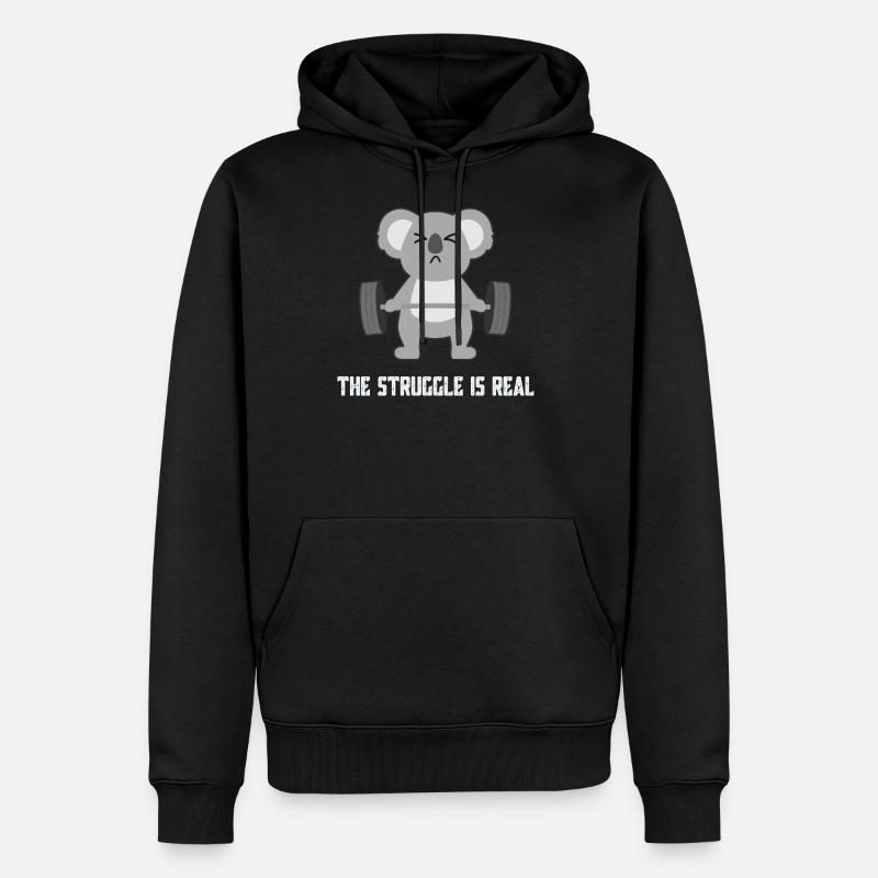 Soulevé de terre - Sweat à capuche Premium bio Homme - noir