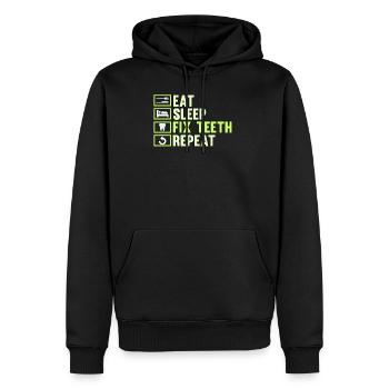 Zahnarzt Zähne Zahnpflege Lustig Geschenk - Männer Premium Bio Hoodie - Schwarz - Vorne - Nico (187cm)
