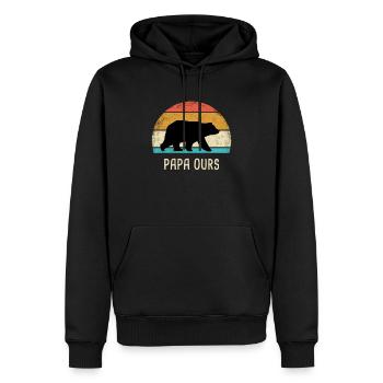 man daddy bear - Men’s Premium Organic Hoodie - black - Front - Nico (187cm)