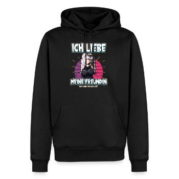 Ich liebe mein Freundin Anime Baka Otaku Manga - Männer Premium Bio Hoodie - Schwarz - Vorne - Nico (187cm)