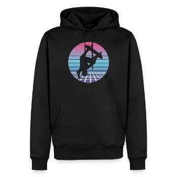 Skateboarder Skater Skate Retro Vintage Geschenk - Männer Premium Bio Hoodie - Schwarz - Vorne - Nico (187cm)