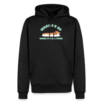 Dackel - Sweat à capuche Premium bio Homme - noir - Devant - Nico (187cm)