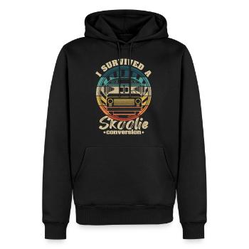 Camping Bus Rengain pour un bricoleur de Skoolie - Sweat à capuche Premium bio Homme - noir - Devant - Nico (187cm)