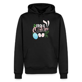 Frohe Ostern schön Dekoriert - Männer Premium Bio Hoodie - Schwarz - Vorne - Nico (187cm)