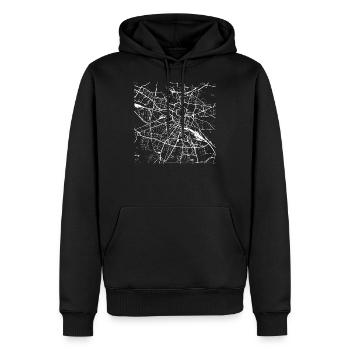 Wroclaw, Wroclaw - Sweat à capuche Premium bio Homme - noir - Devant - Nico (187cm)