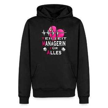 tmfa manager liebe tier tierarztpraxis tierfreund - Männer Premium Bio Hoodie - Schwarz - Vorne - Nico (187cm)