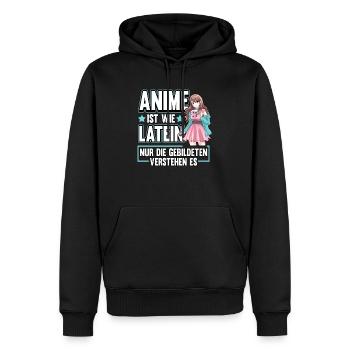 Anime ist wie Latein Otaku Manga - Männer Premium Bio Hoodie - Schwarz - Vorne - Nico (187cm)