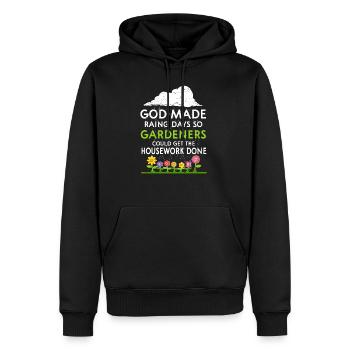 Gärtner - Männer Premium Bio Hoodie - Schwarz - Vorne - Nico (187cm)