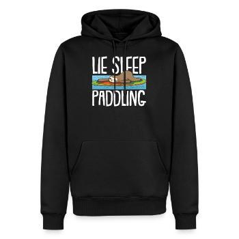 Stand up paddling SUP paresseux - Sweat à capuche Premium bio Homme - noir - Devant - Nico (187cm)