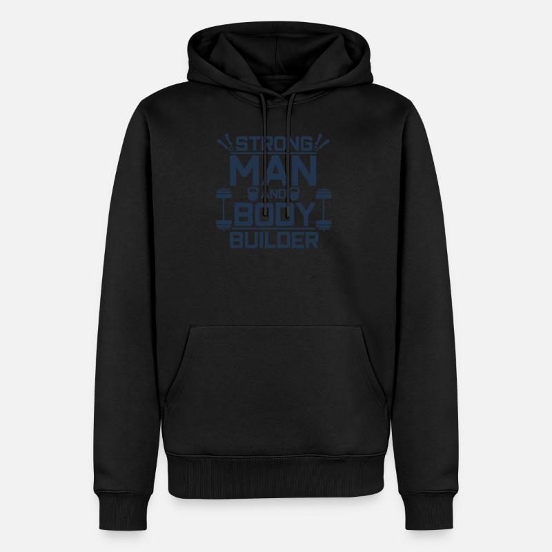 Bodybuilder - Männer Premium Bio Hoodie - Schwarz