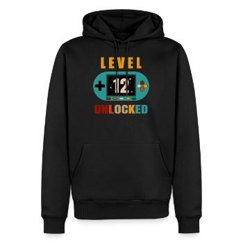 12th birthday gamer - Men’s Premium Organic Hoodie - black - Front - Nico (187cm)