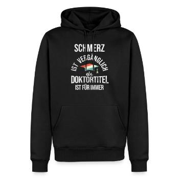 Doktortitel Doktorand - Männer Premium Bio Hoodie - Schwarz - Vorne - Nico (187cm)