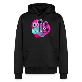 tmfa légendaire vétérinaire cabinet vétérinaire herz pour pfote - Sweat à capuche Premium bio Homme - noir - Devant - Nico (187cm)