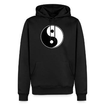 Yin Yang - Männer Premium Bio Hoodie - Schwarz - Vorne - Nico (187cm)