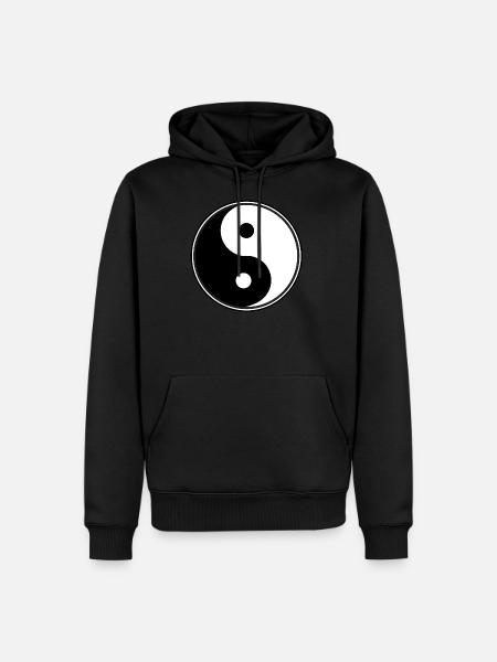 yin yang - Men’s Premium Organic Hoodie - black
