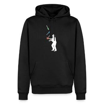 Juggler - Men’s Premium Organic Hoodie - black - Front - Nico (187cm)