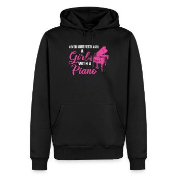 Klavier Klavier Musiker - Männer Premium Bio Hoodie - Schwarz - Vorne - Nico (187cm)