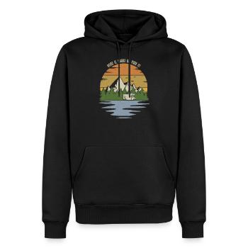 Home is where we park it! Camper - Men’s Premium Organic Hoodie - black - Front - Nico (187cm)