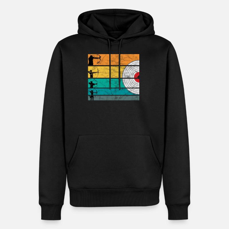 Tir à l’arc Arc Arc - Sweat à capuche Premium bio Homme - noir