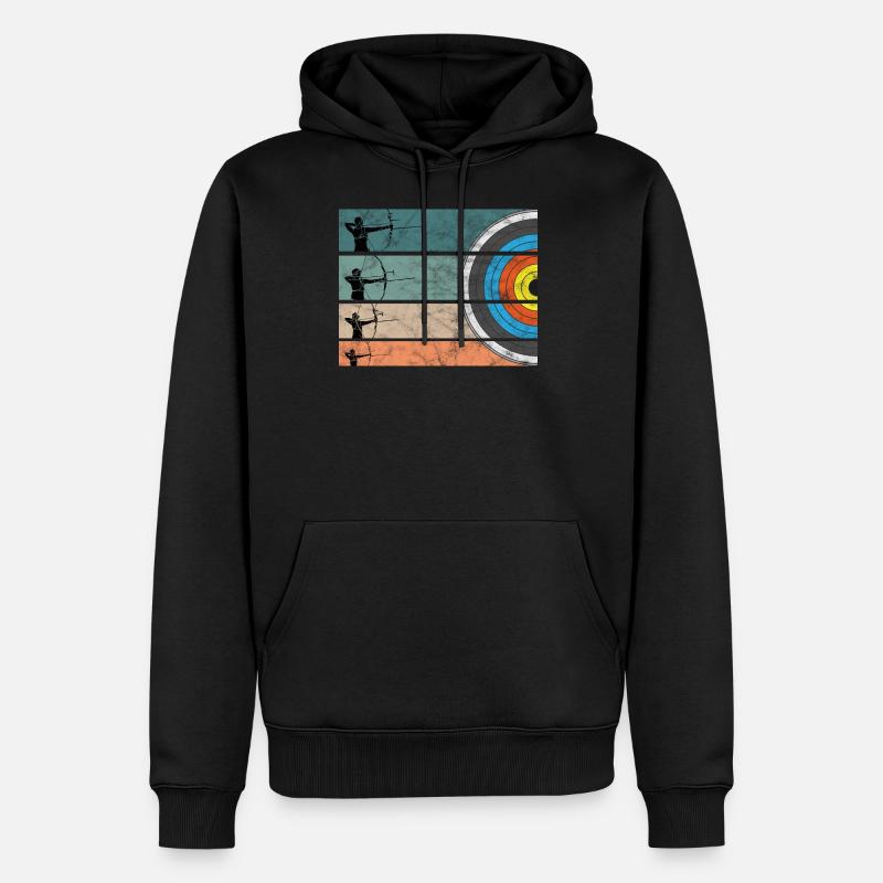 Tir à l’arc Arc Arc - Sweat à capuche Premium bio Homme - noir