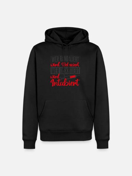 Krankenschwester Relaxiert Intubiert Krankenschwes - Männer Premium Bio Hoodie - Schwarz