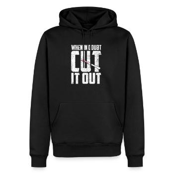 Chirurg - Männer Premium Bio Hoodie - Schwarz - Vorne - Nico (187cm)